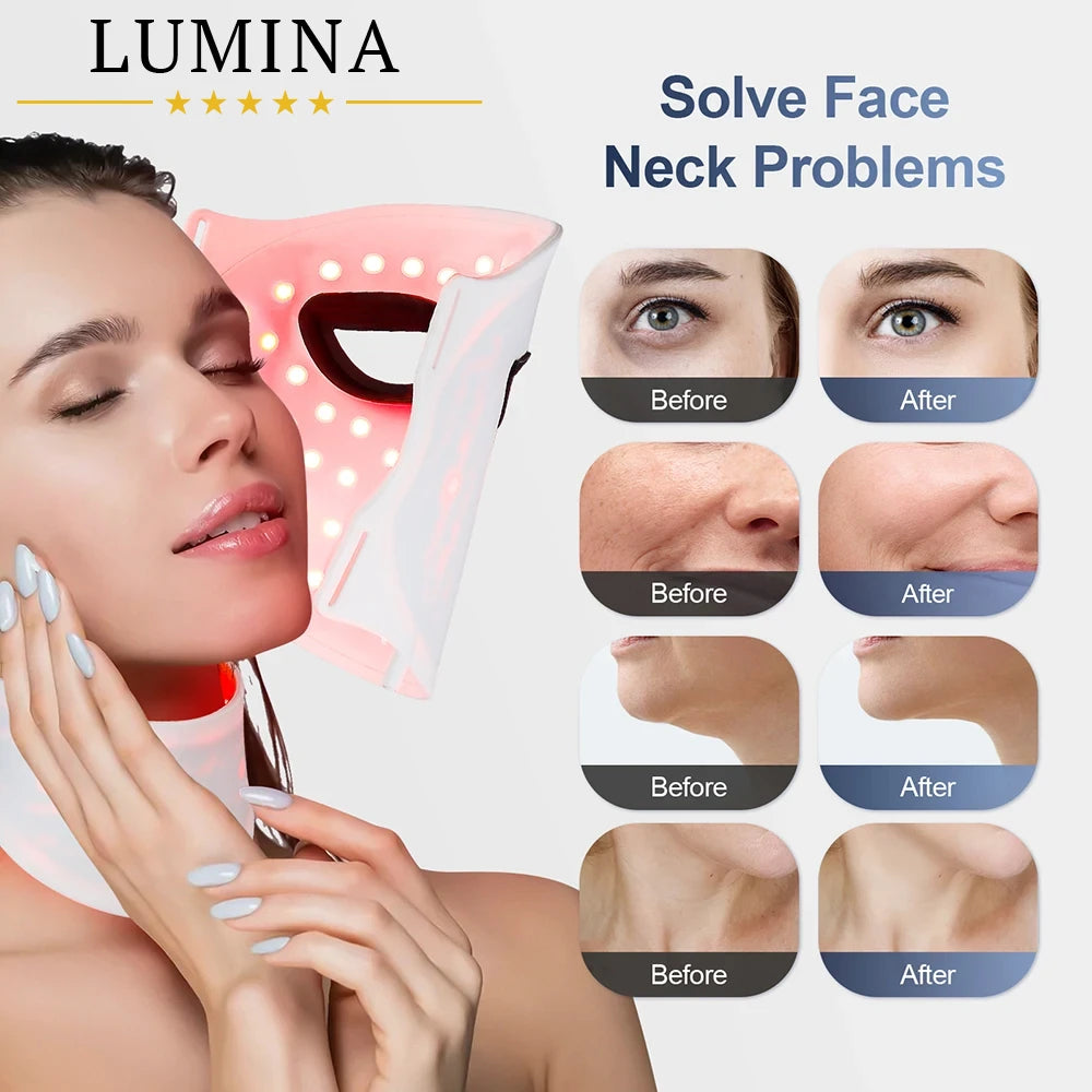 LuminaHalo Red Light Therapy Face and Neck Kit